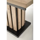 Стол обеденный HALMAR LAMELLO дуб артизан/черный 160-210/90